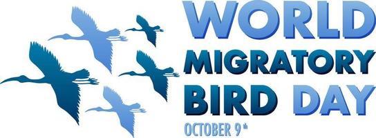 plantilla de banner del día mundial de las aves migratorias vector