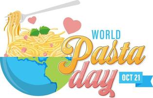 diseño de banner del día mundial de la pasta vector