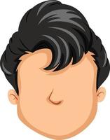 A stylish man head on white background vector