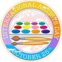 International Artists Day Poster Design vector