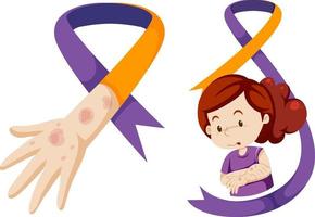 World Psoriasis Day Ribbon Symbol vector