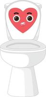 Isolated toilet bowl on white background vector