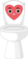 Isolated toilet bowl on white background vector