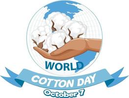 World Cotton Day Banner Template vector