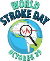 World Stroke Day Banner Design vector