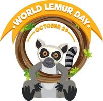 World Lemur Day Banner Design vector