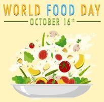 diseño de banner del día mundial de la alimentación vector