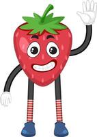 Strawberry with facial expression vector