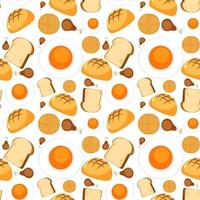 Food and dessert seamless pattern vector