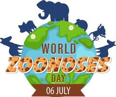 diseño del logotipo del día mundial de las zoonosis