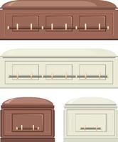 Set of different coffins vector