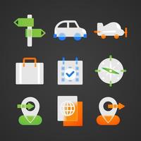 The Transparent Travelling Icons vector