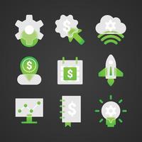 The Transparent Finance Fintech Icons vector