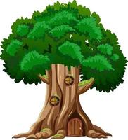 Big tree isolated cartoon vector