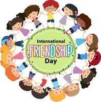 diseño de banner del día internacional de la amistad vector