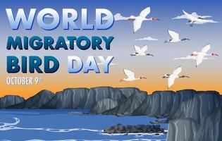 World Migratory Bird Day Banner Template vector