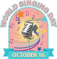 World Singing Day Banner vector