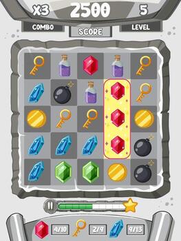 una plantilla de fondo de juego con elementos vector