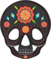 cráneo pintado mexicano aislado