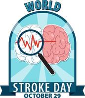 World Stroke Day Banner Design vector