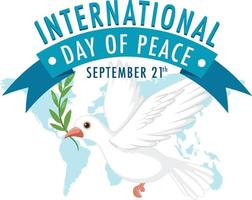 International Day of Peace Banner Design vector