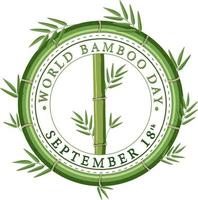 World Bamboo Day September 18 vector