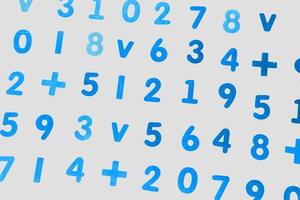 Background or texture of numbers. Finance data concept. Mathematic. Seamless pattern with numbers. Finance concept. photo