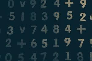 Background or texture of numbers. Finance data concept. Mathematic. Seamless pattern with numbers. Finance concept. photo