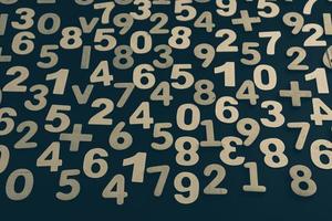 Background or texture of numbers. Finance data concept. Mathematic. Seamless pattern with numbers. Finance concept. photo