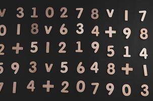 Background or texture of numbers. Finance data concept. Mathematic. Seamless pattern with numbers. Finance concept. photo