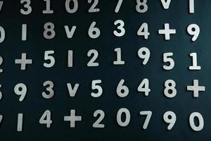 Background or texture of numbers. Finance data concept. Mathematic. Seamless pattern with numbers. Finance concept. photo