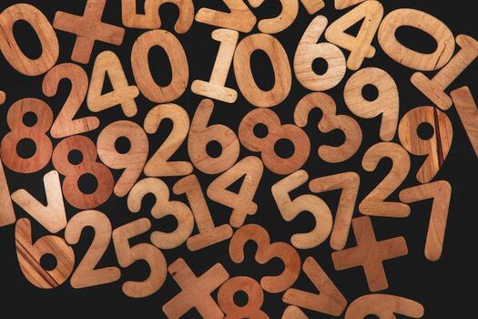 Background or texture of numbers. Finance data concept. Mathematic. Seamless pattern with numbers. Finance concept. photo