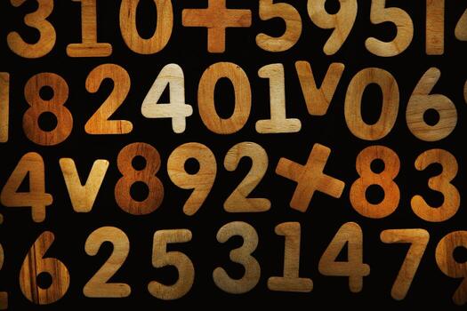 Background or texture of numbers. Finance data concept. Mathematic. Seamless pattern with numbers. Finance concept. photo