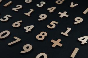 Background or texture of numbers. Finance data concept. Mathematic. Seamless pattern with numbers. Finance concept. photo