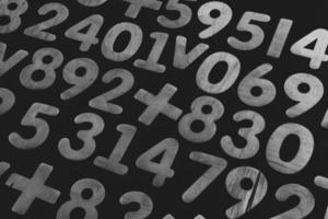 Background or texture of numbers. Finance data concept. Mathematic. Seamless pattern with numbers. Finance concept. photo