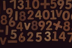 Background or texture of numbers. Finance data concept. Mathematic. Seamless pattern with numbers. Finance concept. photo