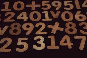 Background or texture of numbers. Finance data concept. Mathematic. Seamless pattern with numbers. Finance concept. photo