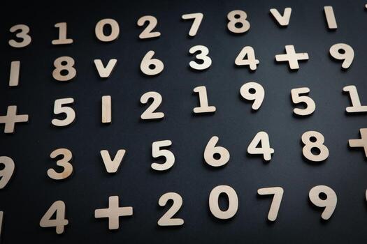 Background or texture of numbers. Finance data concept. Mathematic. Seamless pattern with numbers. Finance concept. photo