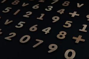 Background or texture of numbers. Finance data concept. Mathematic. Seamless pattern with numbers. Finance concept. photo
