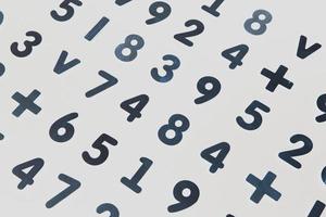 Background or texture of numbers. Finance data concept. Mathematic. Seamless pattern with numbers. Finance concept. photo