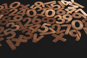 Background or texture of numbers. Finance data concept. Mathematic. Seamless pattern with numbers. Finance concept. photo