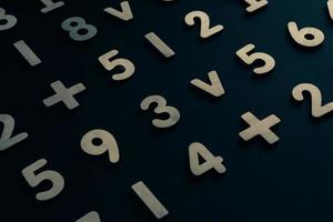 Background or texture of numbers. Finance data concept. Mathematic. Seamless pattern with numbers. Finance concept. photo