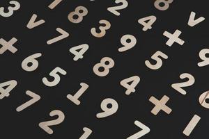 Background or texture of numbers. Finance data concept. Mathematic. Seamless pattern with numbers. Finance concept. photo