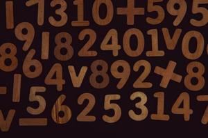 Background or texture of numbers. Finance data concept. Mathematic. Seamless pattern with numbers. Finance concept. photo
