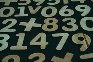 Background or texture of numbers. Finance data concept. Mathematic. Seamless pattern with numbers. Finance concept. photo