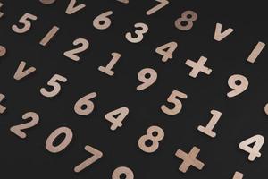 Background or texture of numbers. Finance data concept. Mathematic. Seamless pattern with numbers. Finance concept. photo