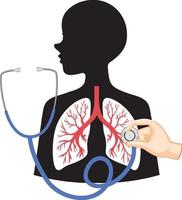 vector de icono humano de pulmones