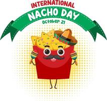 diseño de banner del día internacional de nacho vector