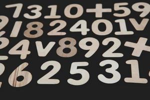 Background or texture of numbers. Finance data concept. Mathematic. Seamless pattern with numbers. Finance concept. photo