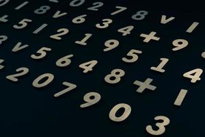 fondo o textura de números. concepto de datos financieros. matemático patrón sin costuras con números. concepto de finanzas foto